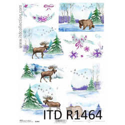Decoupage paper A4 - ITD Collection - rice, R1464