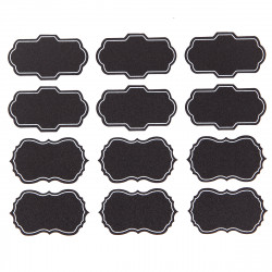 Board stickers - DpCraft - black, 12 pcs