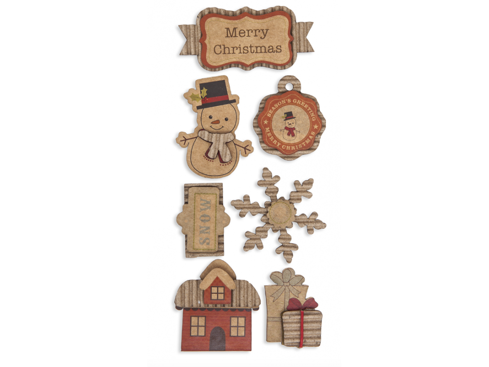 Dovecraft Christmas Theme Snowman 3D Stickers Crafts Cardmaking Scrapbooking