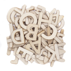Wooden shapes Letters, 100 pcs