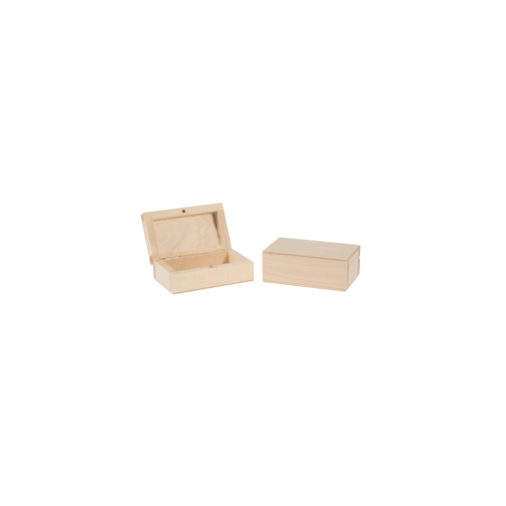 Drewniane pudełko, kasetka - 10 x 6 x 3,7 cm