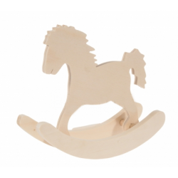 Konik drewniany na biegunach
