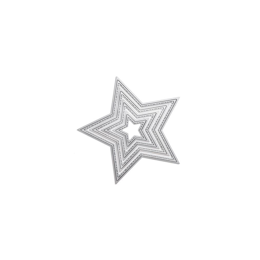 Zestaw wykrojników - DpCraft - Gwiazdy, 12 x 12 cm, 4 szt.