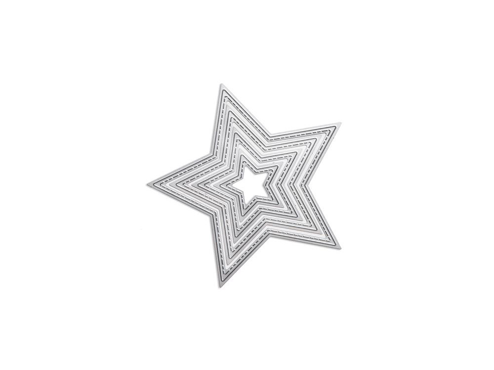 Zestaw wykrojników - DpCraft - Gwiazdy, 12 x 12 cm, 4 szt.