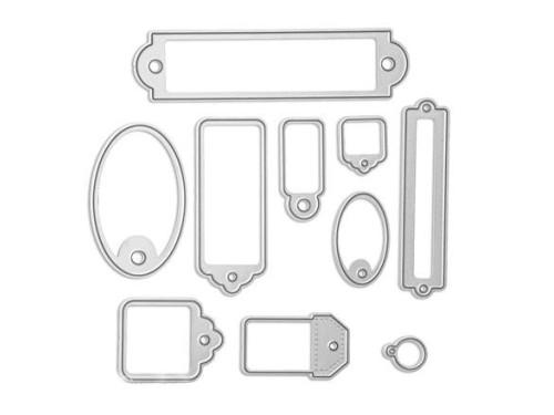 Set of cutting dies - Tags, 10 pcs.