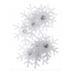3D felt stickers - Snowflakes, 10 pcs