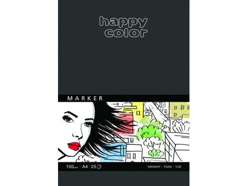 Blok do markerów A4 - Happy Color - 100 g, 25 ark.