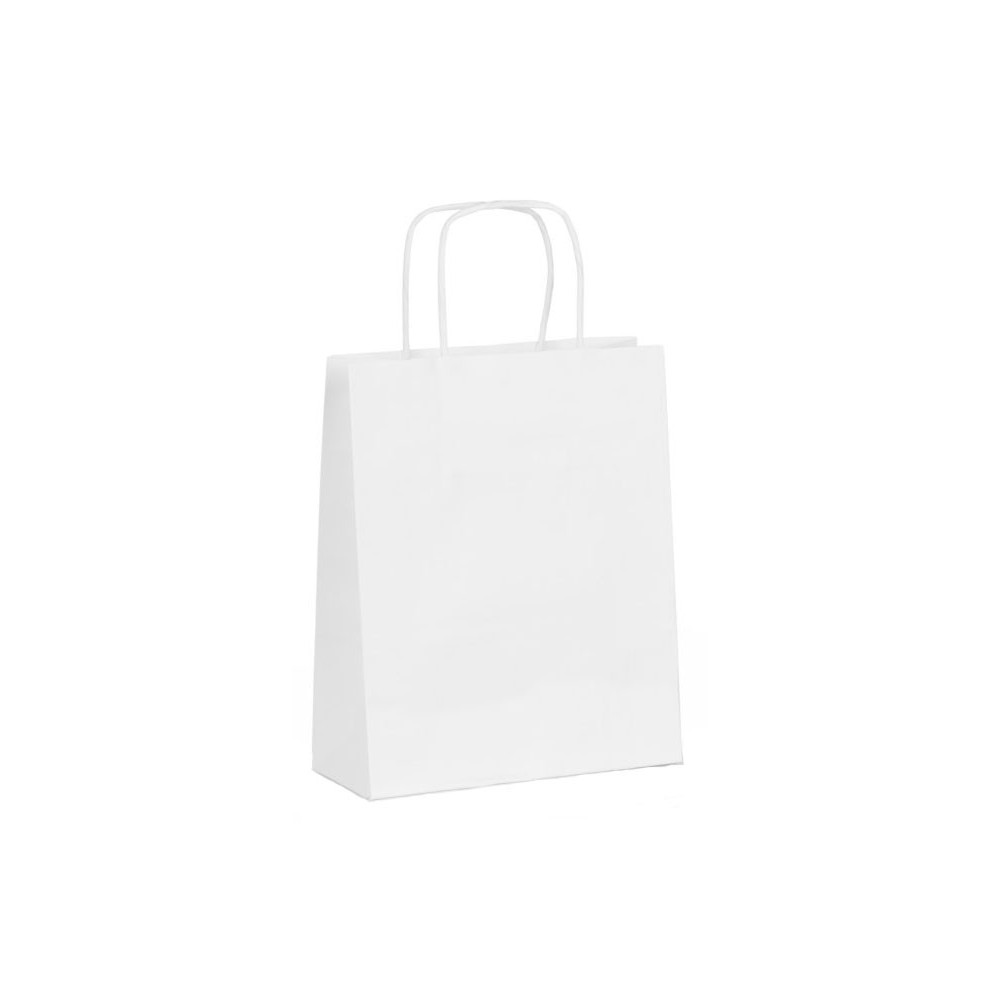 Paper bag - white, 18 x 8 x 22,5 cm, 20 pcs.
