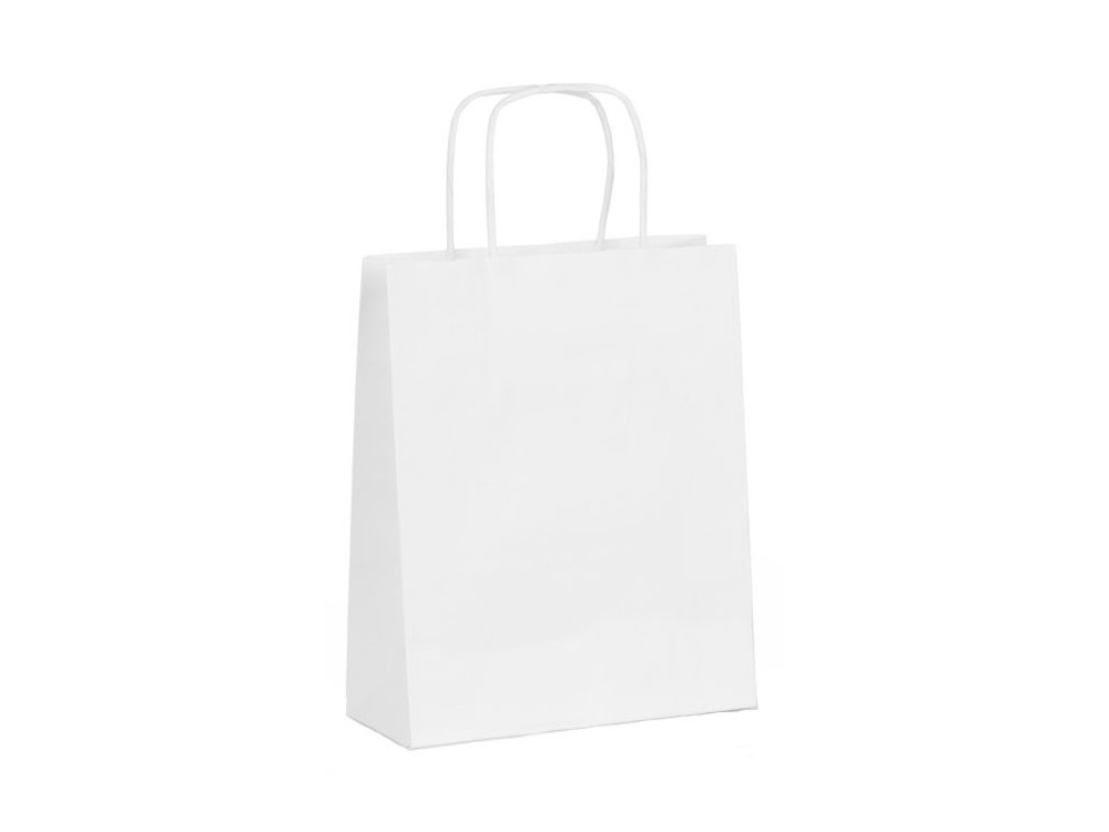 Torba papierowa biała - 18 x 8 x 22,5 cm