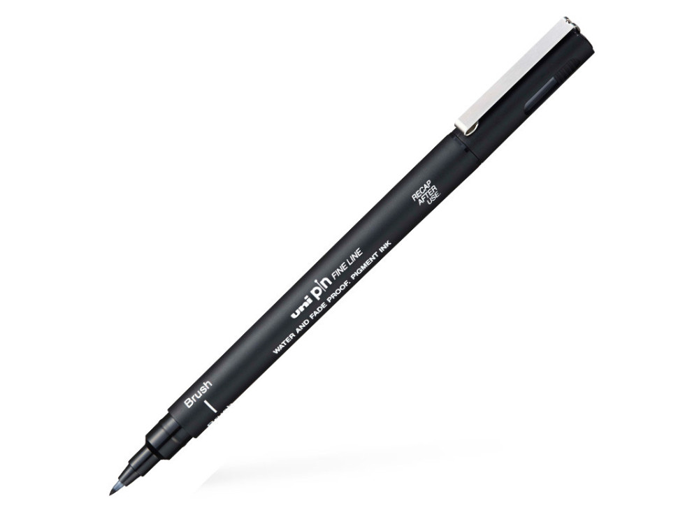 Cienkopis kreślarski z pędzelkiem Pin Brush 200 - Uni - czarny