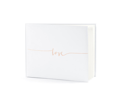 Guest book Love - rose gold, 18,5 x 24 cm, 22 sheets