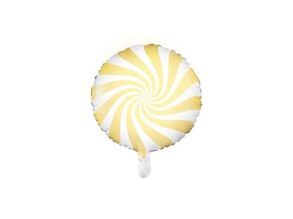 Foil balloon Candy - light yellow, 35 cm
