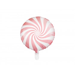 Balon foliowy Cukierek - jasnoróżowy, 35 cm