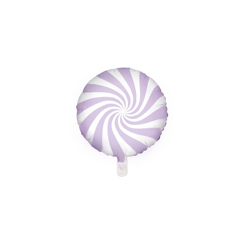 Balon foliowy Cukierek - jasnoliliowy, 35 cm