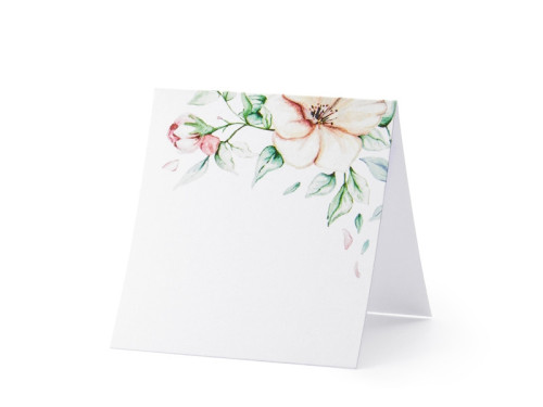 Business cards on the table - Flowers