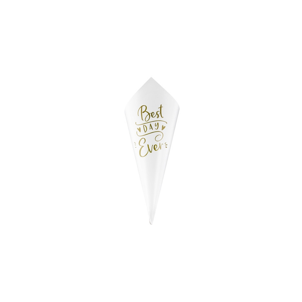 Cones for confetti - gold, 16 cm