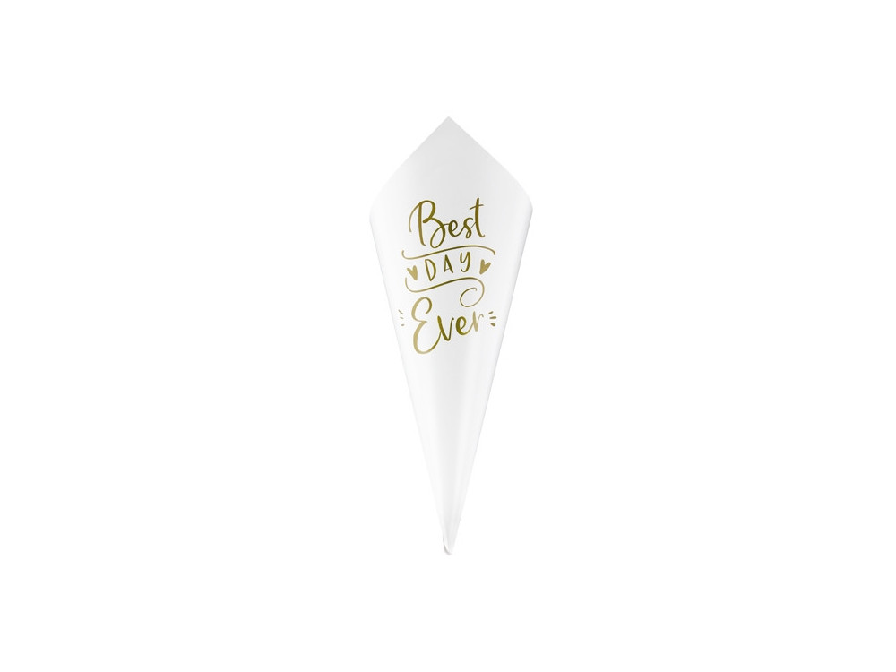 Cones for confetti - gold, 16 cm