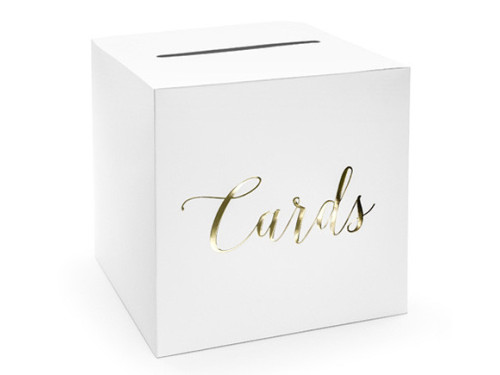 Box for envelopes Cards, gold