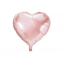 Foil balloon Heart - rose gold, 35 cm