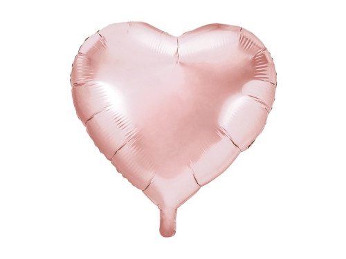 Foil balloon Heart - rose gold, 35 cm