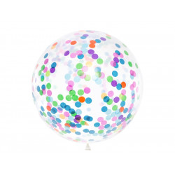 Balloon with round confetti...