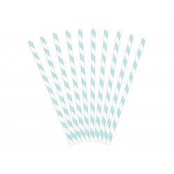 Paper straws, light blue, 19,5 cm