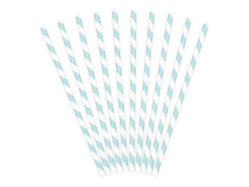 Paper straws, light blue, 19,5 cm