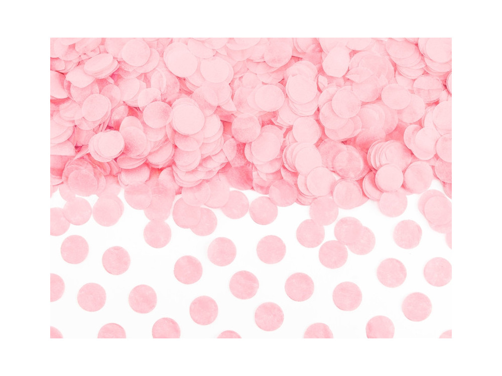 Konfetti bibułowe Kółka - jasnoróżowe, 15 g