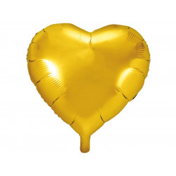 Foil balloon Heart - gold, 61 cm