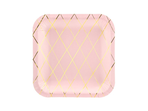Plates - light pink, 20 x 20 cm, 6 pcs.