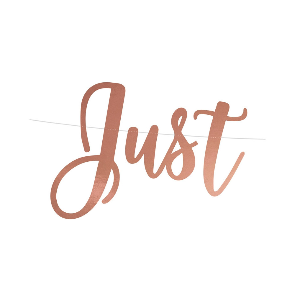 Just Married banner - rose gold, 1 pc.