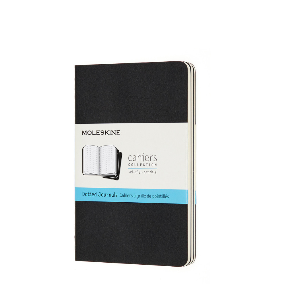Cahier - Journal - Dotted Black - Pocket, 3 pcs 70g/m2
