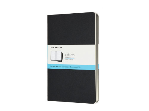 Zestaw notatników w kropki A5 - Moleskine - czarne 3 szt.