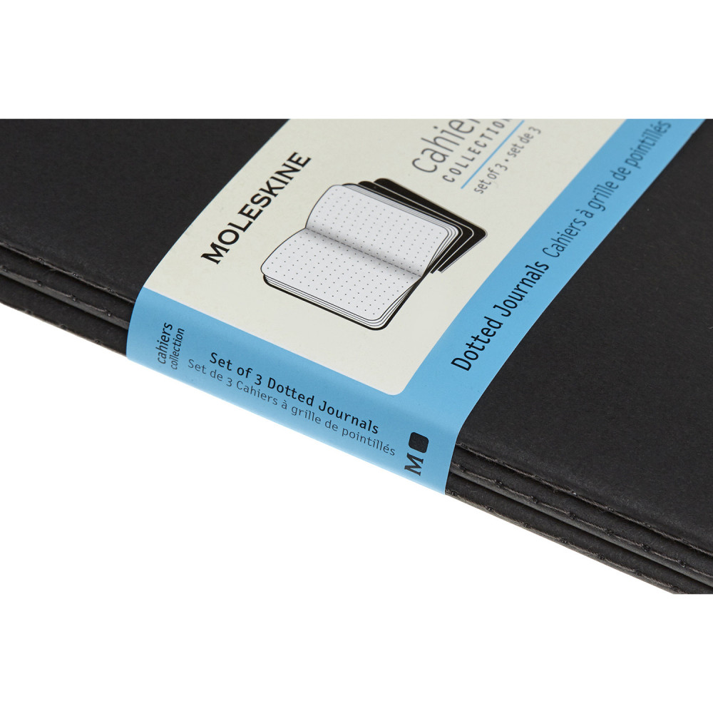Notebook Moleskine Dotted Cahier Journals - Black - Large, 3 pcs 70g/m2