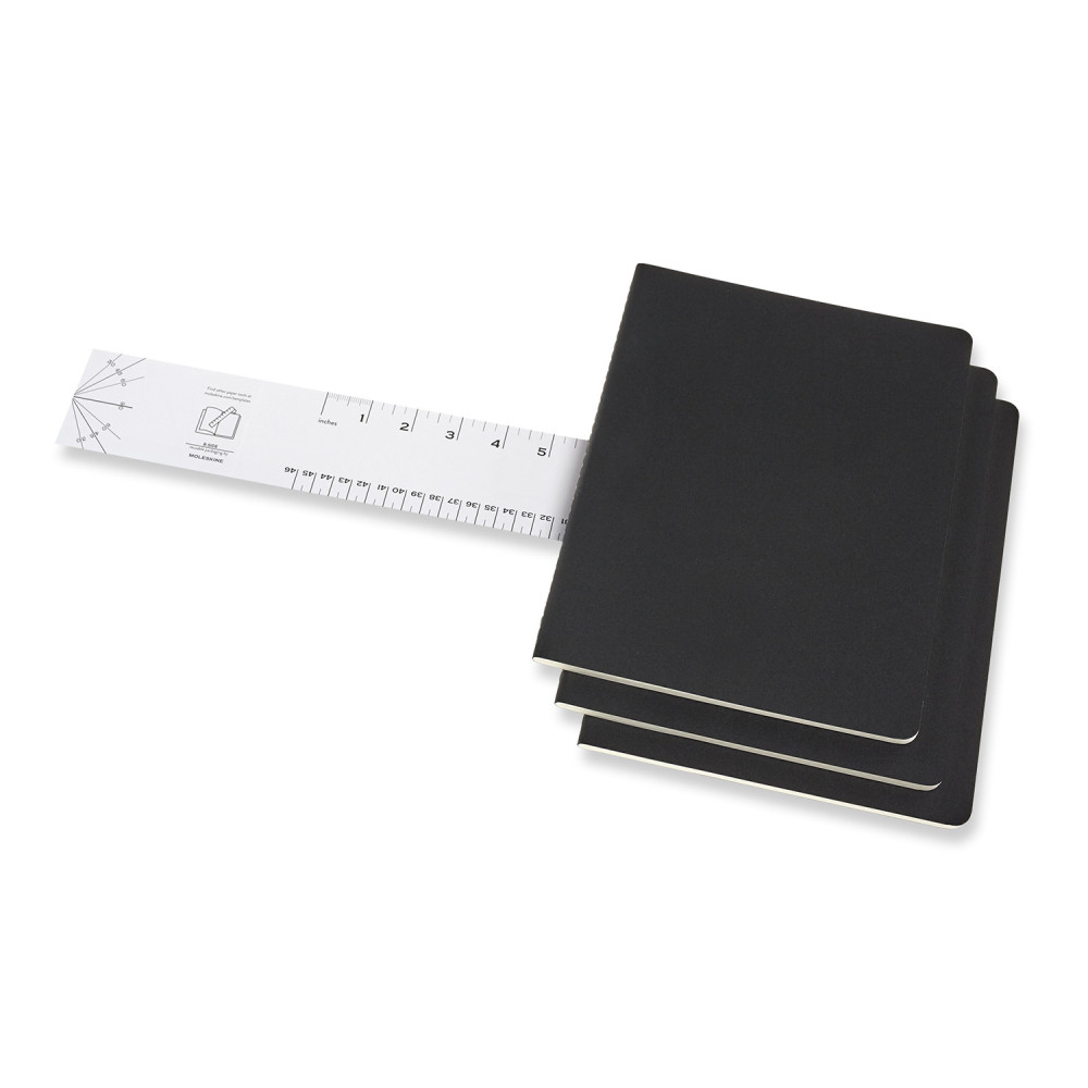 Notebook Moleskine Dotted Cahier Journals - Black - XL, 3 pcs 70g/m2