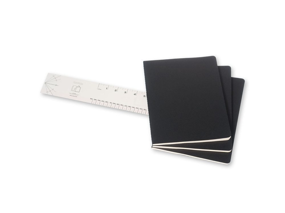 Notebook Moleskine Ruled Cahier Journals - Black - XL, 3 pcs