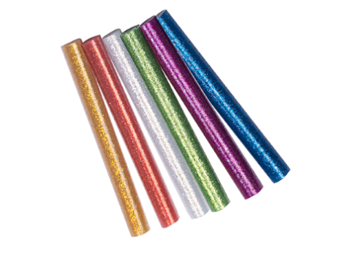 11 mm glitter glue cartridges, 6 pcs