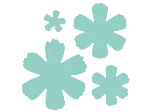 Set of cutting dies - Flowers, 4 pcs.