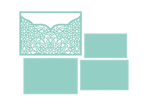 Cutting die - Folded Invitation 12.1 x 14.4 cm