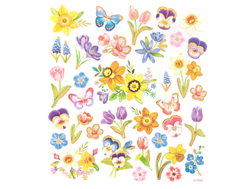 Stickers - Flowers, 35 pcs