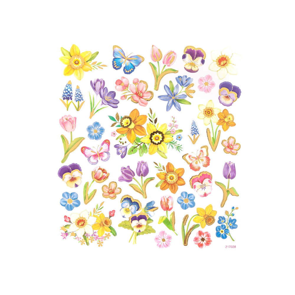 Stickers - Flowers, 35 pcs