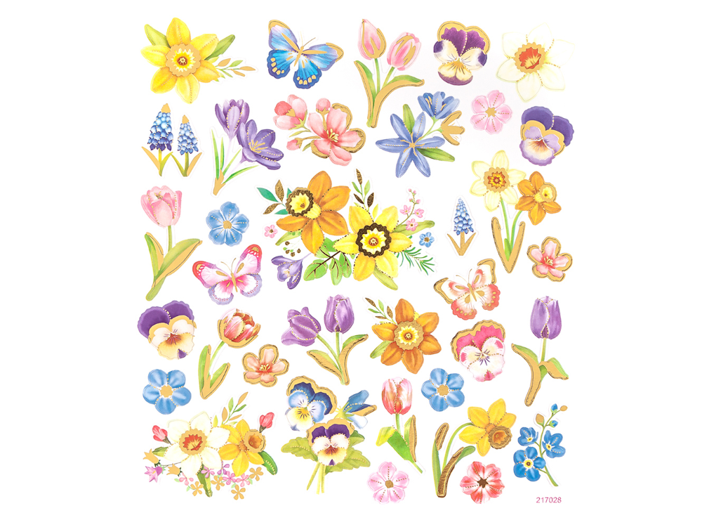 Stickers - Flowers, 35 pcs