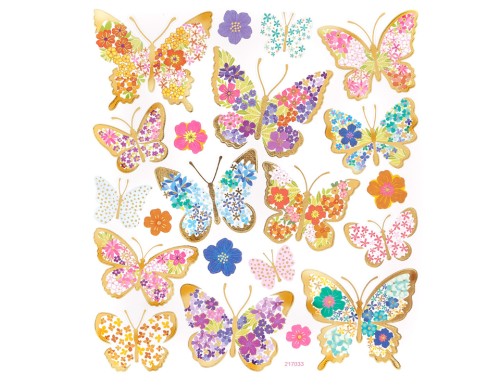 Stickers - Butterflies 2, 21 pcs