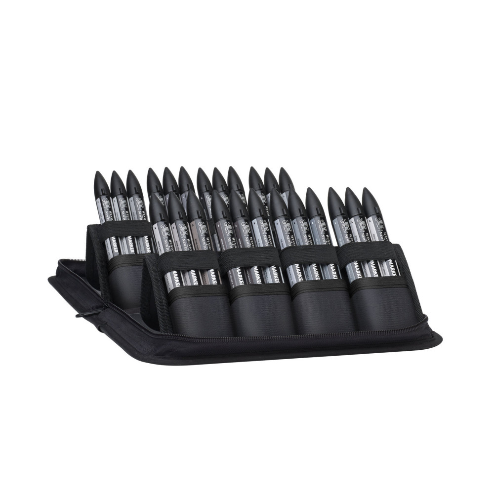 Promarker set black and grey tones - Winsor & Newton - 24 pcs.
