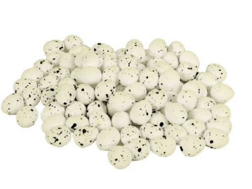 Polystyrene eggs spotted 18 x 25 mm 50 pcs. - Cream