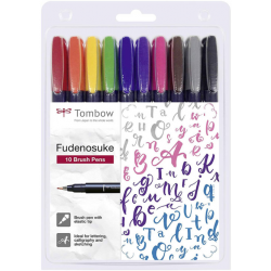 Fudenosuke Brush Pen Set - Tombow - 10 pcs.