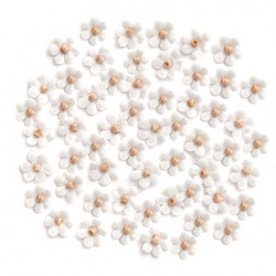 Paper flowers - cream, 60 pcs