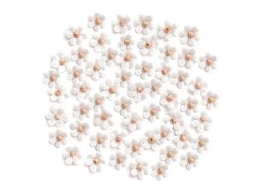 Paper flowers - cream, 60 pcs