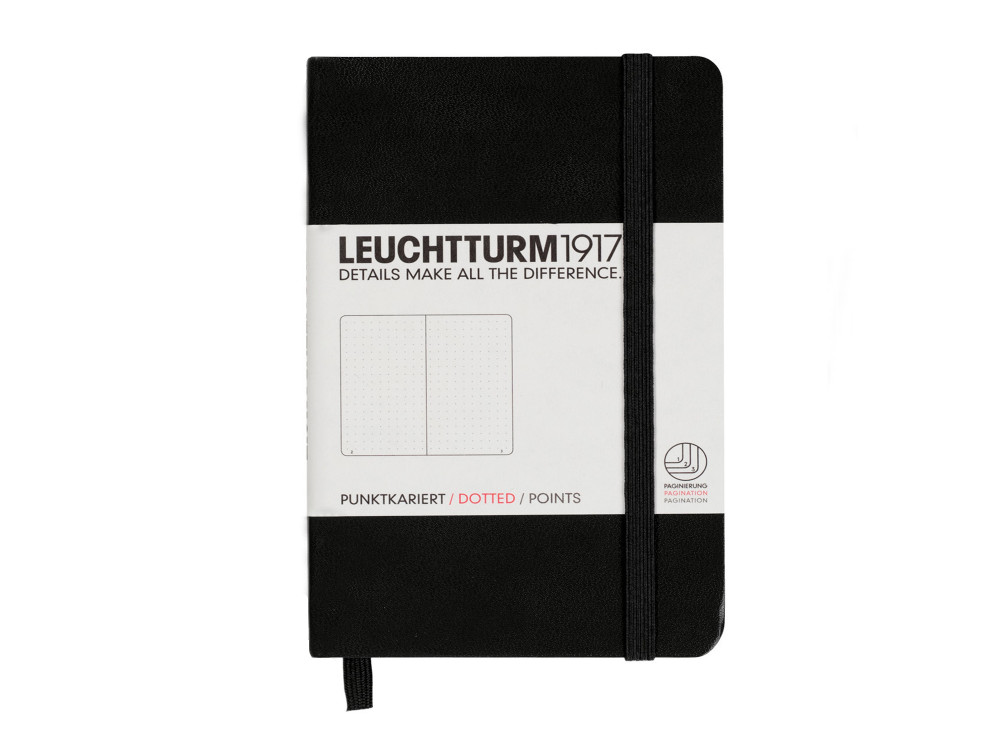 Notebook A5 - Leuchtturm1917 - dotted, black, 80 g/m2