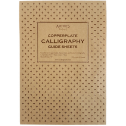 Blok do kaligrafii A4 - Archie's Calligraphy - 120 g/m2, portrait, copperplate, 9/6/9
